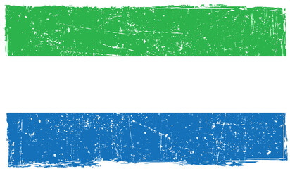 Sierra Leone flag on old texture effects  - obrazy, fototapety, plakaty