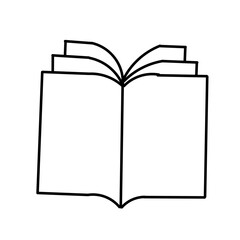 Book icon set in thin line style