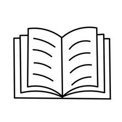 Book icon set in thin line style