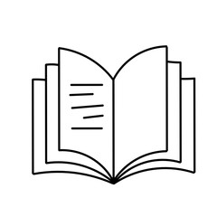Book icon set in thin line style