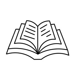 Book icon set in thin line style