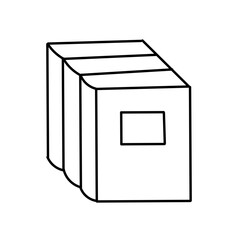 Book icon set in thin line style