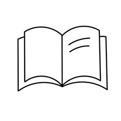 Book icon set in thin line style