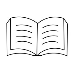 Book icon set in thin line style