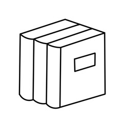 Book icon set in thin line style