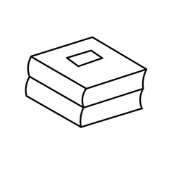 Book icon set in thin line style