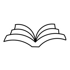 Book icon set in thin line style