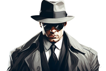 Mafia Gangster, mafia boss, illustration of a mafia man, gangster, criminal, illustrated mafia gangster