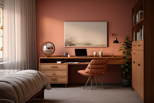 bedroom with a study desk