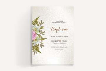 wedding card invitation templates set