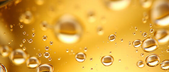 Golden Wine Bubbles Macro Photography