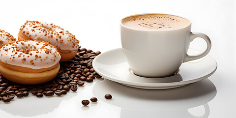 doughnuts and cup of coffee