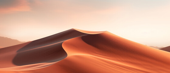 Fototapeta na wymiar Warm Glow on Desert Sand Dunes