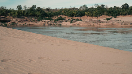 Rocks have holes that have been eroded by water until they have beautiful holes.