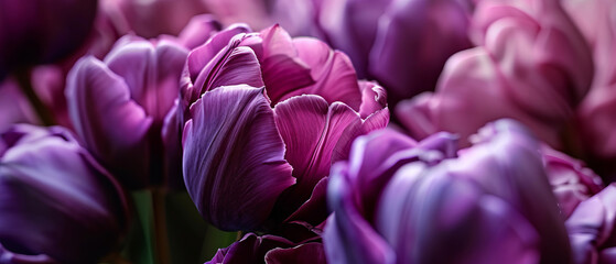 Abstract Purple Tulip Petal Waves