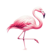 Naklejka premium pink flamingo isolated on white. flamingo illustration on transparent background