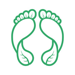 Low carbon footprint logo