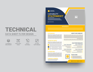 Technical Data Sheet Template Design