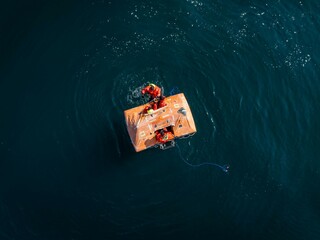 Life raft - search and rescue - obrazy, fototapety, plakaty