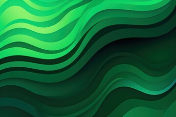 Green gradient colorful geometric abstract circles and waves pattern background