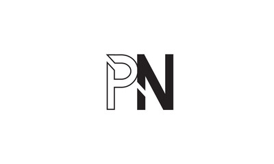 PN, NP , P , N , Abstract Letters Logo Monogram	
