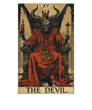Vintage Tarot Card The Devil