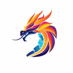 The logo features a minimalistic, vector-style representation of a wild dragon's head
