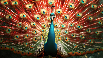 Obraz premium Beautiful peacocks cd cover.