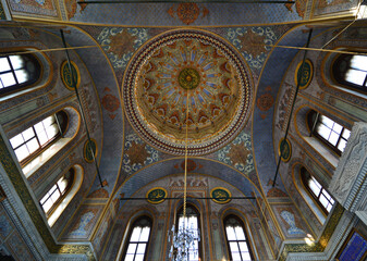 Fototapeta na wymiar Istanbul Turkey. August 6, 2023. Located in Istanbul, Turkey, Pertevniyal Valide Sultan Mosque was built in 1871.