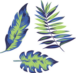Painting tropical leaves