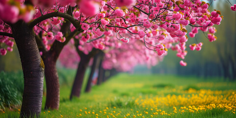 Natur pur im Frühling alles blüht