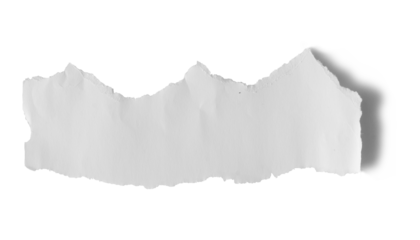 White Paper craft Small Strip Deckle Edge, isolated on transparent background