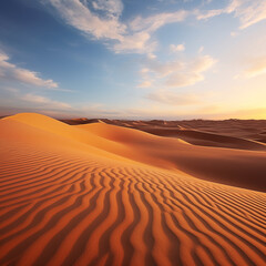 Fototapeta na wymiar Dramatic sunset in desert