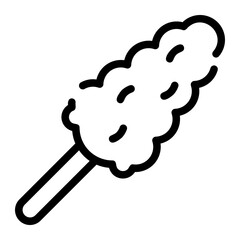 corn dog line icon