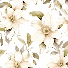Ivory several pattern flower, sketch, illust, abstract watercolor, flat design