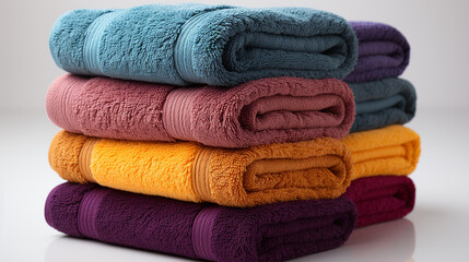 pile of colorful towels

