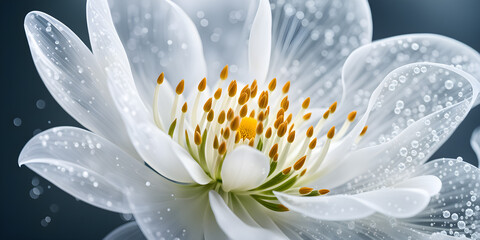 Fototapeta premium White delicate flower, spring background