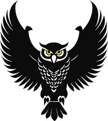 Obraz premium Owl Spread Wings Vector Illustration for Heraldry for logos and heraldic symbols
