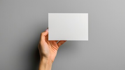 Obraz premium hand holding blank paper