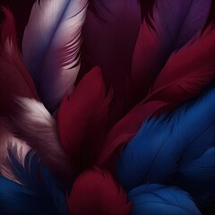 Stylish Maroon and Blue Soft Feathers Background
