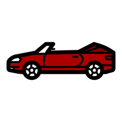 Convertible car icon