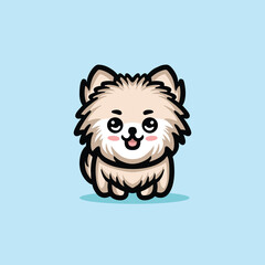 Cute Puppy Dog Cartoon Mascot Animal Vector Logo Design illustration