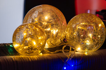 led light balls as decoration