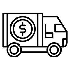 Cash Transfer Vehicle Icon