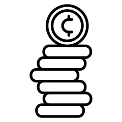 One Cent Coins Icon