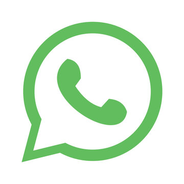 Whatsapp icon illustration. Whatsapp app logo. Social media icon