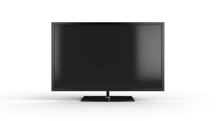 TV led, modern television isolated with white screen.    