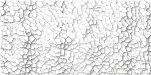 abstarct Pastel white glass broken tile pattern background. Seamless pattern with 3d shapes vector Vintage Illustration. white broken wall paper in decoration.