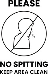 No spitting sign vector