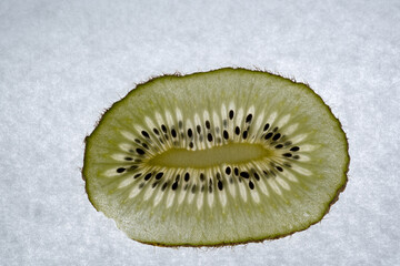 slice of kiwi fruit isolated